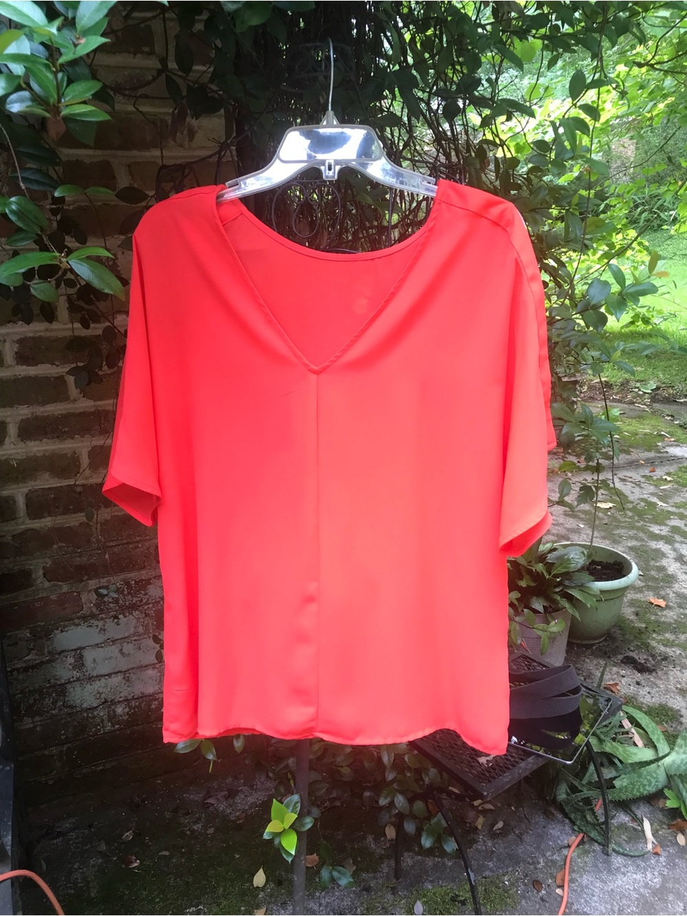 PEACOCKS UK- CORAL GAUZY SHIRT TOP- Size 16 UK- NWT
